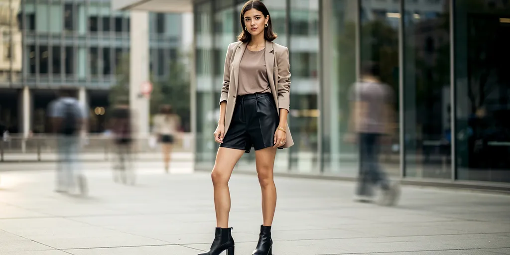 tenue short cuir
