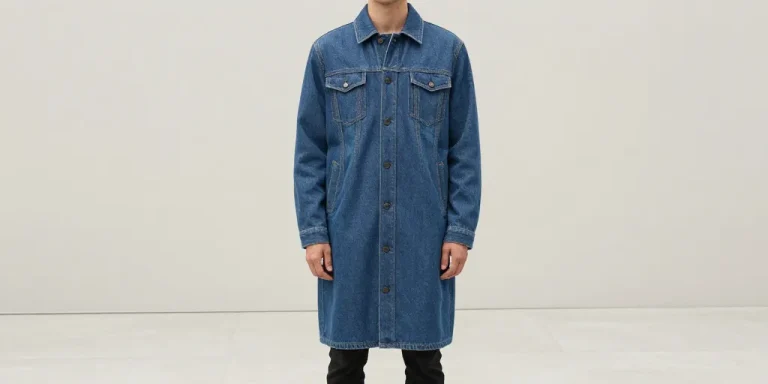 veste en jean longue femme